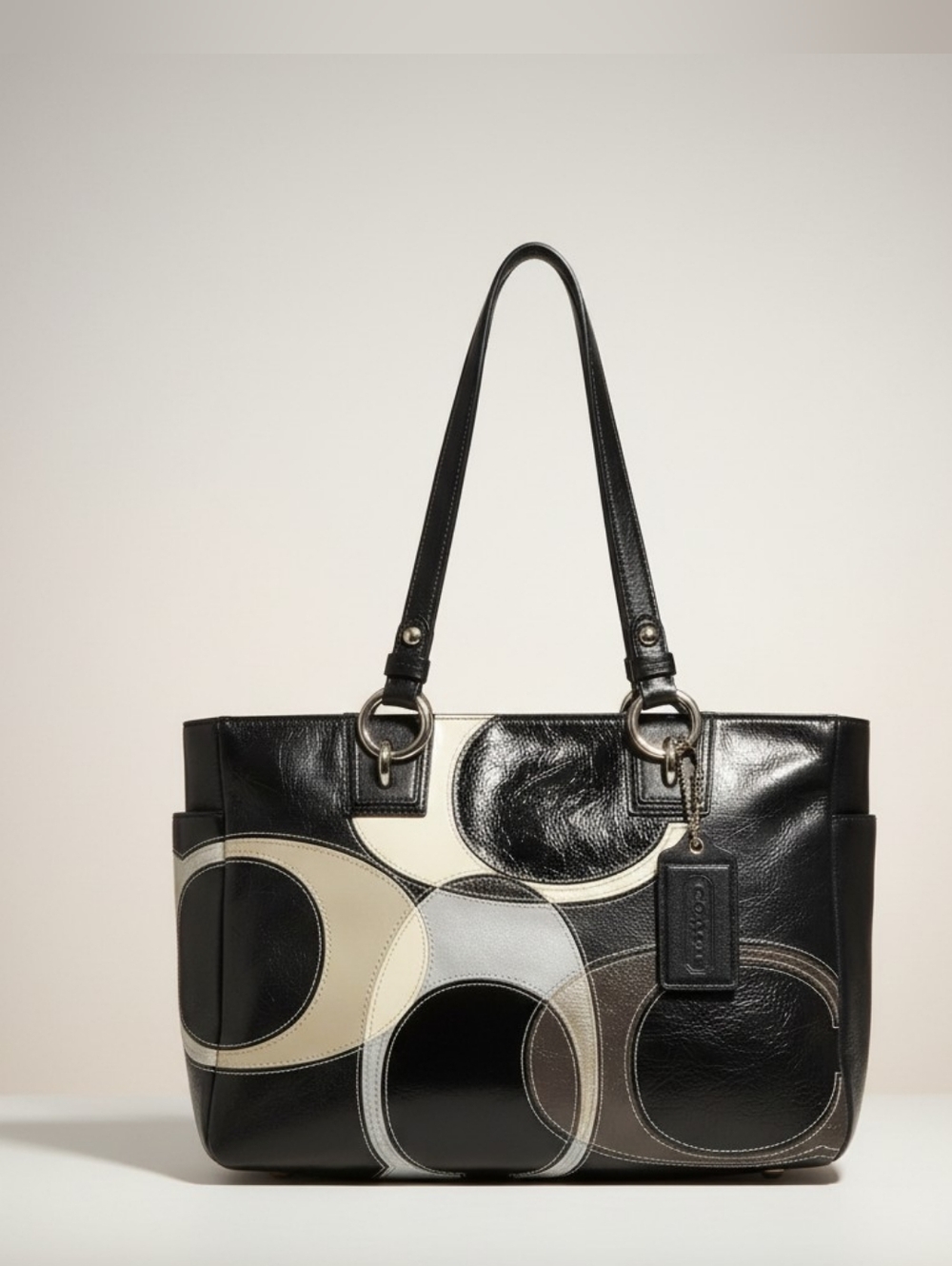 Coach Y2K Full Grain Leather Zip Tote Bag No. F17127 Gently Loved